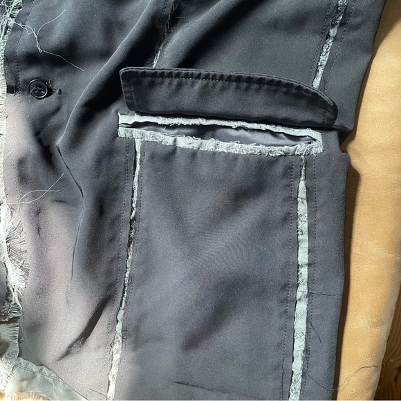 Designer raw edge black and green lace blazer jacket designer unique - Picture 9 of 9